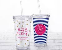Thumbnail for Acrylic Tumbler with Personalized Insert - Bachelorette