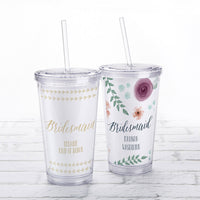 Thumbnail for Acrylic Tumbler with Personalized Insert - Bridesmaid