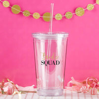 Thumbnail for Printed 16 oz. Acrylic Tumbler - Bride Squad