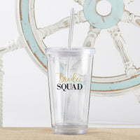 Thumbnail for Printed 16 oz. Acrylic Tumbler - Bride Squad