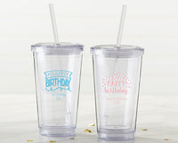 Thumbnail for Personalized Printed Acrylic Tumbler - Happy Birthday