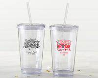 Thumbnail for Personalized Printed Acrylic Tumbler - Happy Birthday