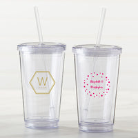 Thumbnail for Personalized Printed Acrylic Tumbler - Modern Classic