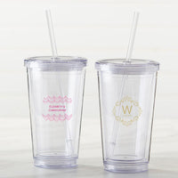 Thumbnail for Personalized Printed Acrylic Tumbler - Modern Romance