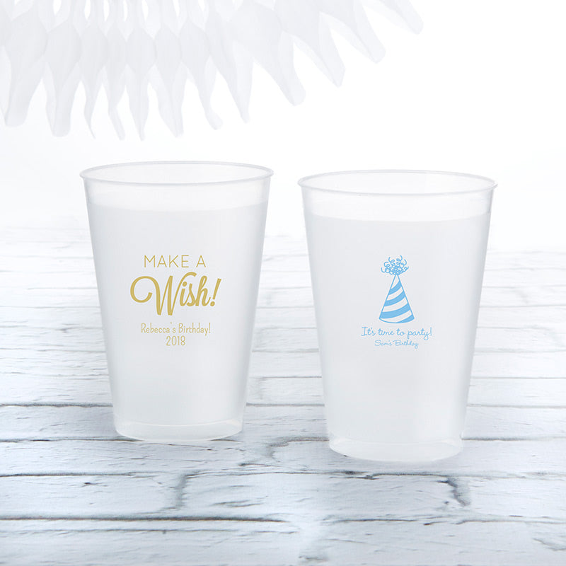 Personalized 10 oz. Frosted Flex Cup - Birthday