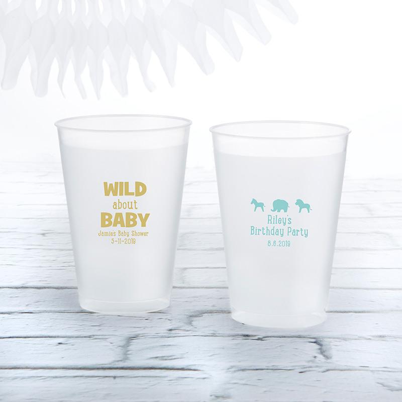 Personalized 10 oz. Frosted Flex Cup - Safari