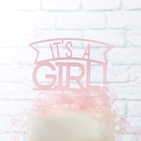 Thumbnail for It's a Girl Acrylic Cake Topper Main Image, Kate Aspen | Cake Toppers