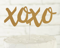 Thumbnail for Gold XOXO Cake Topper Alternate Image 2, Kate Aspen | Cake Toppers