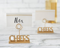 Thumbnail for Cheers to You Gold Place Card Holder (Set of 6)