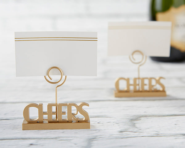 Cheers to You Gold Place Card Holder (Set of 6)