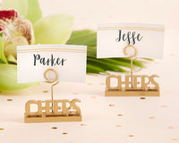 Thumbnail for Cheers to You Gold Place Card Holder (Set of 6)