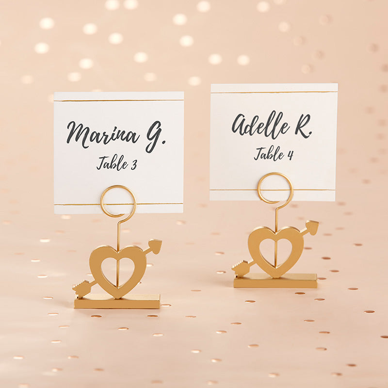 Cupid's Arrow Gold Place Card Holder (Set of 6)