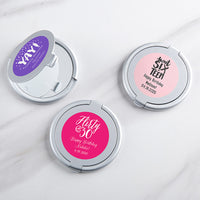 Thumbnail for Personalized Silver Compact Mirror - Birthday