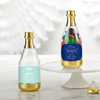 Personalized Gold Metallic Champagne Bottle Favor Container - Baby Shower (Set of 12) Main Image, Kate Aspen | Favor Container