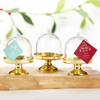Thumbnail for Personalized Small Bell Jar with Gold Base - Holiday (Set of 12)