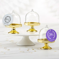 Thumbnail for Personalized Small Bell Jar with Gold Base - Monogram (Set of 12)