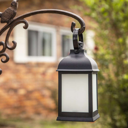 LED Vintage Decorative Black Lantern - Marrakesh (Set of 2) Main Image, Kate Aspen | Lantern