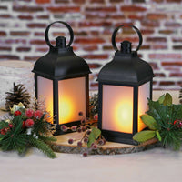 Thumbnail for LED Vintage Decorative Black Lantern - Marrakesh (Set of 2) Alternate Image 3, Kate Aspen | Lantern