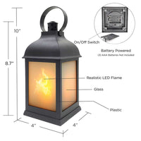 LED Vintage Decorative Black Lantern - Marrakesh (Set of 2) Alternate Image 6, Kate Aspen | Lantern