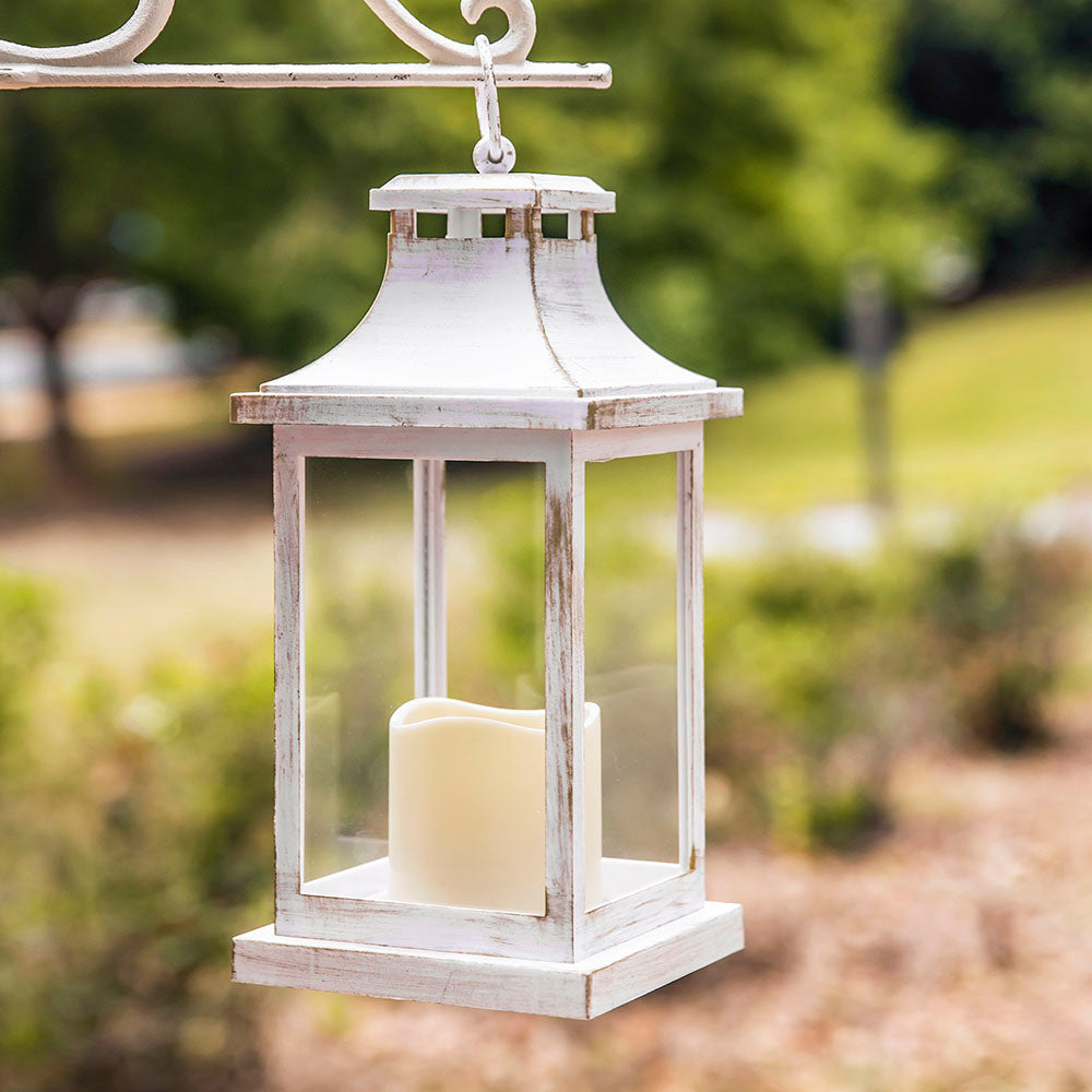 LED Vintage Decorative Ivory Lantern - Hampton Alternate Image 2, Kate Aspen | Lanterns