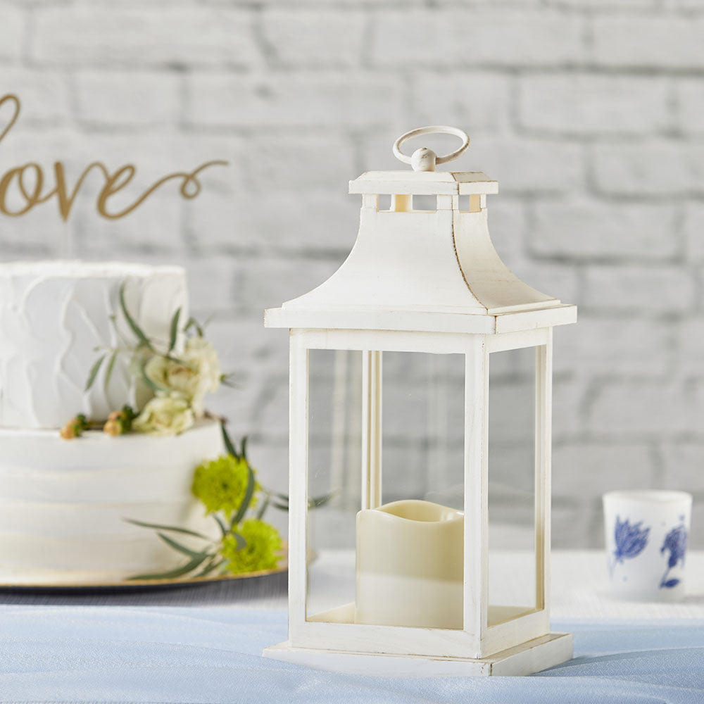 LED Vintage Decorative Ivory Lantern - Hampton Alternate Image 3, Kate Aspen | Lanterns