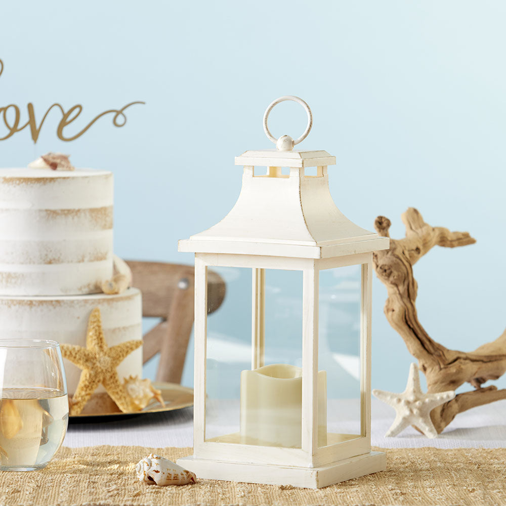 LED Vintage Decorative Ivory Lantern - Hampton Alternate Image 5, Kate Aspen | Lanterns