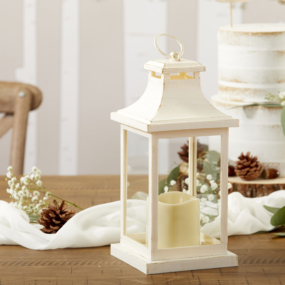 LED Vintage Decorative Ivory Lantern - Hampton Alternate Image 8, Kate Aspen | Lanterns