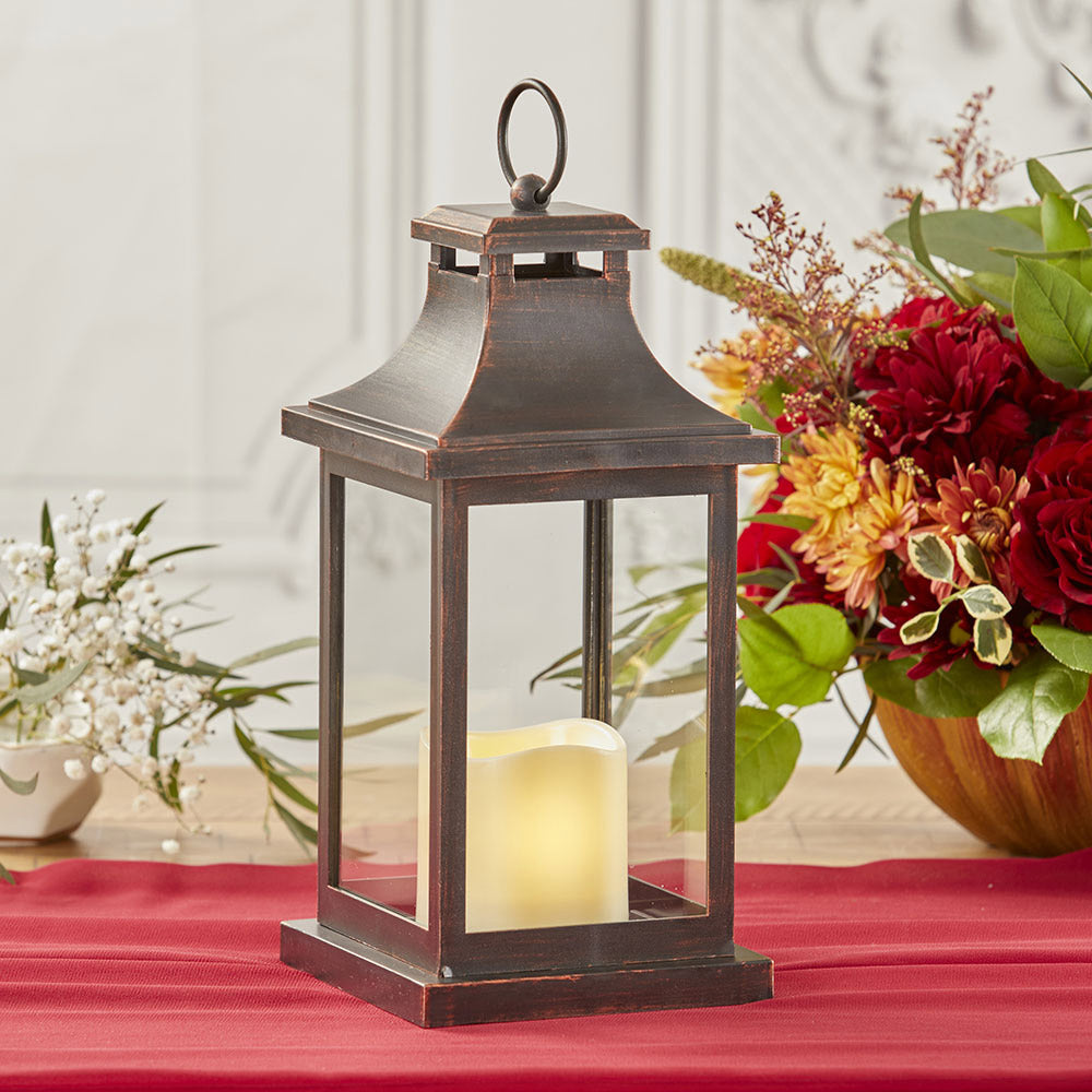 LED Vintage Decorative Copper Lantern - Hampton – Kate Aspen, image size:1000x1000