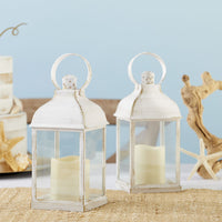 Thumbnail for LED Vintage Decorative White Lantern - Marrakesh (Set of 2) Main Image, Kate Aspen | Lanterns