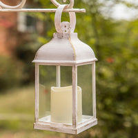 Thumbnail for LED Vintage Decorative White Lantern - Marrakesh (Set of 2) Alternate Image 2, Kate Aspen | Lanterns