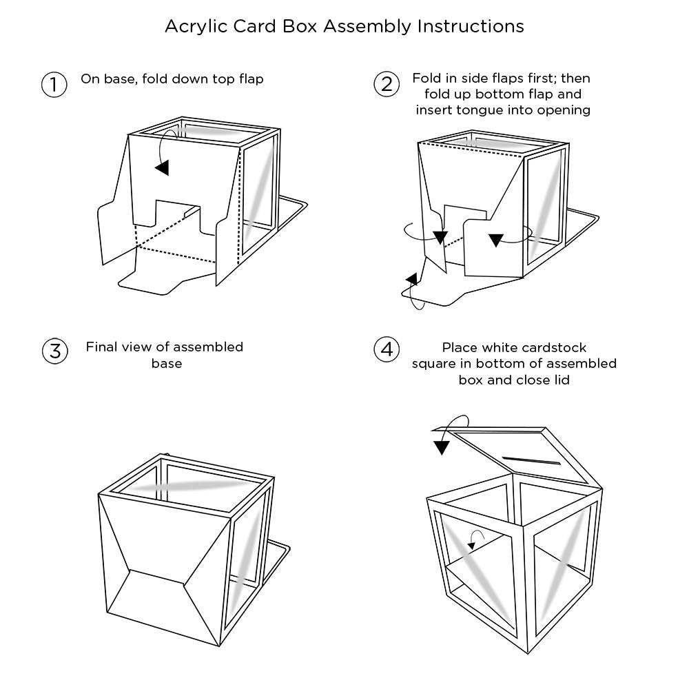 Gold Frame Collapsible Acrylic Card Box Alternate Image 5, Kate Aspen | Card Box