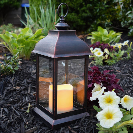 LED Vintage Decorative Copper Lantern - Manchester Alternate Image 2, Kate Aspen | Lantern