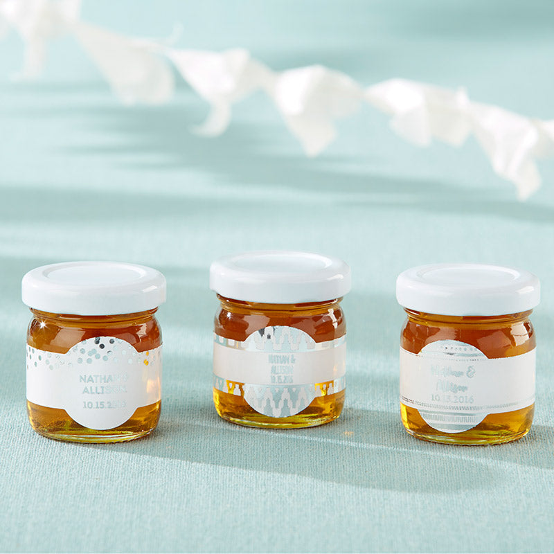 Personalized Honey Jar - Silver Foil (Set of 12)