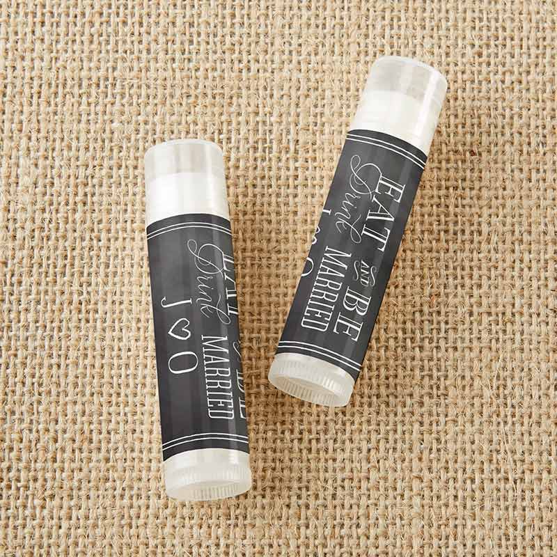 Personalized Lip Balm - Eat, Drink & Be Married (Set of 12)