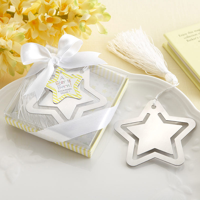 A Star is Born! Metal Bookmark with White-Silk Tassel