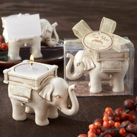 Thumbnail for Lucky Elephant Antique Ivory - Finish Tea Light Holder Main Image, Kate Aspen | Candles & Votives