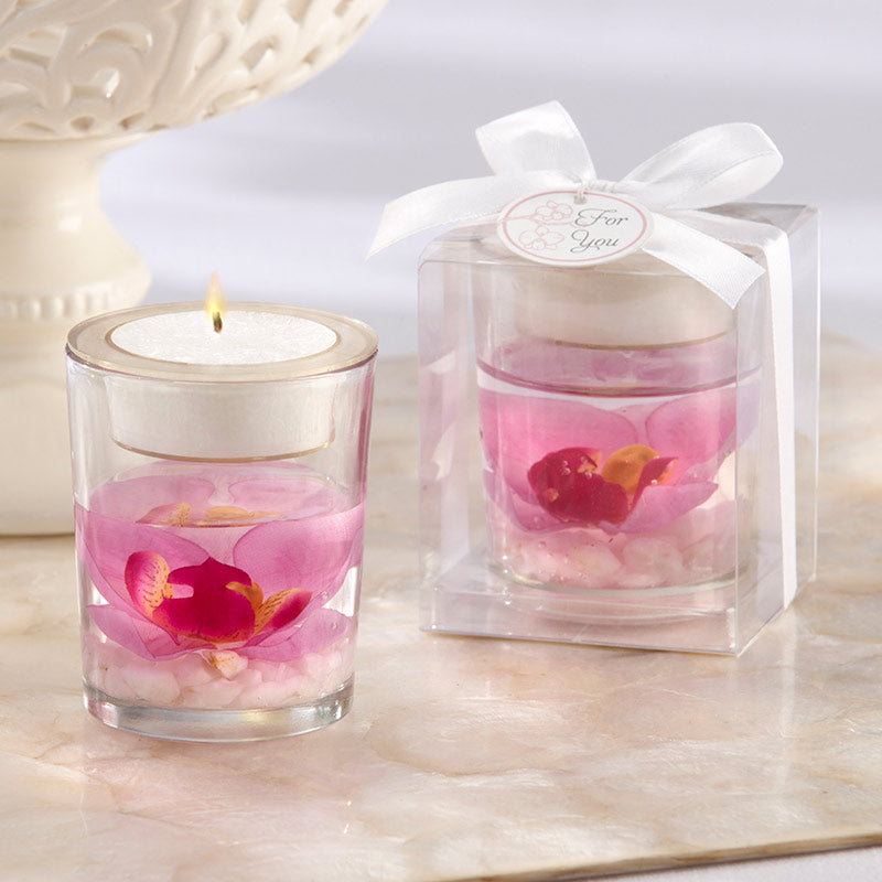 Elegant Orchid Tea Light Holder Main Image, Kate Aspen | Candles & Votives