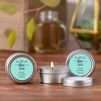 Thumbnail for Personalized Travel Candle Tin - Wedding Alternate Image 5, Kate Aspen | Candles & Votives