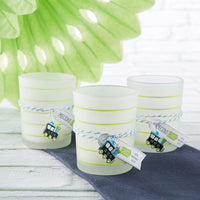 Thumbnail for Precious Cargo Frosted Glass Tea Light Holder With Train Charm (Set of 4)
