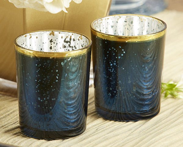Blue Mercury Glass Tea Light Holder (Set of 4) Alternate Image 6, Kate Aspen | Candles & Votives