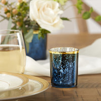Thumbnail for Blue Mercury Glass Tea Light Holder (Set of 4) Main Image, Kate Aspen | Candles & Votives