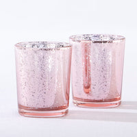 Thumbnail for Light Pink Mercury Glass Tea Light Holder (Set of 4)
