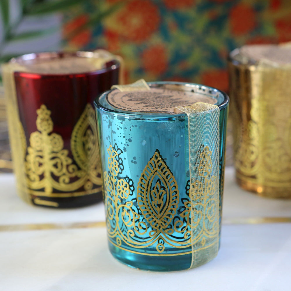 Indian Jewel Henna Votives - Assorted (Set of 6) Alternate Image 5, Kate Aspen | Candles & Votives