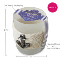 Thumbnail for Anchors Away Rope Tea Light Holder (Set of 4) Alternate Image 6, Kate Aspen | Candles & Votives