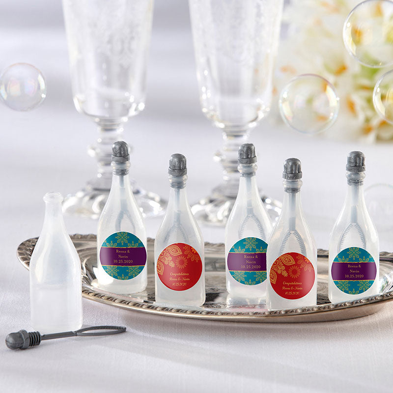 Personalized Bubble Bottles - Indian Jewel (Set of 24)