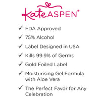 Thumbnail for 2 oz. Hand Sanitizer - Burgundy Blush Floral (Set of 12) Alternate Image 6, Kate Aspen | Hand Sanitizer