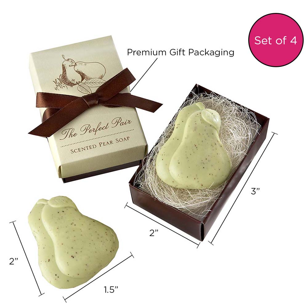 The Perfect Pair Scented Pear Soap (Set of 4) Alternate Image 6, Kate Aspen | Bath & Soap