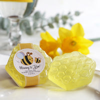 Thumbnail for Mommy To Bee Honey Scented Honeycomb Soap (Set of 4) Alternate Image 2, Kate Aspen | Bath & Soap