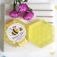 Thumbnail for Mommy To Bee Honey Scented Honeycomb Soap (Set of 4) Alternate Image 6, Kate Aspen | Bath & Soap