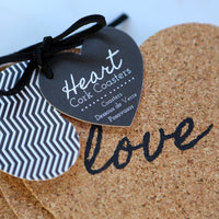 Heart Cork Coaster (Set of 4) Alternate Image 3, Kate Aspen | Coasters